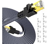 31M Câble Ethernet Cat7, External & Internal Lan Cable 10Gbit/S 600Mhz Plat Tissage Nylon Stp Rj45 Cable Aver Salles Informatiques Extérieures Industrielles Et D'Entreprise, Avec 3[GBP6273516]
