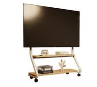 32-100IN Support TV sur Pied avec roulettes Support pour Écran en Acier Laminé À Froid avec Panneau Perforé et Accessoires Inclus Chariot TV pour Salon, Bureau, École(White,60-100IN)