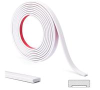 32.8 Pieds Moulures à coller et à décoller,Moulure flexible à décoller et coller,Moulure pour les bords de carreaux muraux,Cuisine,Plafonds,Dosseret et Décoration de Cadre de Miroir(Blanc)