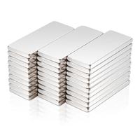 32 Aimants Néodyme Puissants 20x8x1,5 mm - Rectangulaires Extra Forts en Terres Rares pour Placard de Cuisine, Bureau