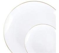 32 assiettes classic collection blanc or - decorline 5364 Blanc G
