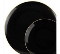 32 assiettes classic collection noir or - decorline 5366 Noir G