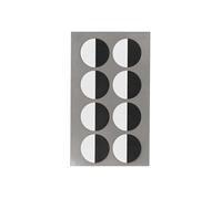 32 autocollants yeux ronds blanc et noir - 2,5 cm