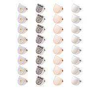 32 Clips pour Lacets de Chaussures en Métal, Fermeture Rapide | Motif Marguerite Blanc, Rose et Jaune, Pièces Démontables, pour Baskets et Chaussures de Sport