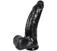 32 cm Gode XXL Réaliste Large avec 7 cm Gros Diamètre, Noir Godemichets Énorme avec Ventouse puissante, Sex toy Épais et Circonférentiel mains Libres pour Adultes Hommes et Femmes