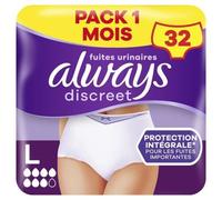 32 Culottes Pour Fuites Urinaires Always Discreet - Taille L - Plus