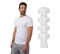 32 Degrees Lot de 4 t-shirts à col rond pour homme | Anti-odeur | Séchage rapide | Extensible dans les 4 sens, blanc, Taille M