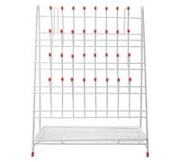 32 Emplacements Égouttoir à Tubes à Essai en Fer Blanc | Support pour Tubes de Laboratoire, Séche Bouteille, Anti-dérapant, Nettoyage Facile, Stabilité Renforcée