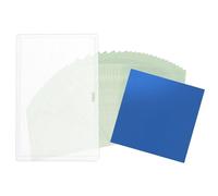 32 Feuilles de Papier d'Impression Solaire, 10cm Papiers Cyanotype Carrés avec Dossier Cyanotype A6 Kit d'Impression à Activation Solaire Haute Sensibilité pour Bricolage d'Artisanat pour Enfants