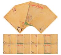 32 Feuilles Papier à Lettres Vintage en Papier Kraft A5 | Style Créatif Européen, Écriture Fluide, Usages Peinture et Graffiti, pour Cartes, Invitations, Notes