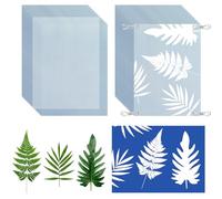 32 Feuilles Papier d'Art Solaire,Papier D'impression Solaire,Livré avec un Panneau Acrylique Transparent et 4 Mini Clips Métalliques, Adaptés à L'interaction Parent-Enfant,Créez Propre Œuvre d'art