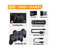 (32 Go, 15 000 jeux) Console de jeu rétro GD10 4K 60 ips Sortie HDMI Faible latence TV e jeu Double