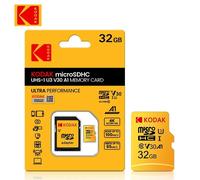 ( 32 GO) KODAK carte Micro SD carte mémoire rouge avec adaptateur 32GB MicroSDHC 64GB MicroSDXC MicroSD C10 A1 TF cartes Flash Cartao De Memoria