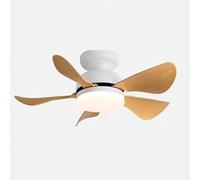 32 Ih Moderne Ventilateur De Plafond Extérieur Lumière Dimmable Encastré Ventilateur De Plafond Lampe 6 Vitesses Ventilateurs De Plafond À Distance avec Lumières pour Chambre Ferm, White+Wood