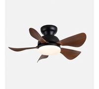 32 Ih Moderne Ventilateur De Plafond Extérieur Lumière Dimmable Encastré Ventilateur De Plafond Lampe 6 Vitesses Ventilateurs De Plafond À Distance avec Lumières pour Chambre Ferm, Black