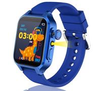 32 Jeux Montre Connectée Enfant, Montre Intelligente Enfant avec 22 Bâtiments Célèbres, 3 Modes Sportifs, Livres Audio&Cartes d'étude, Réveil, Podomètre, MP3, Mode École, Cadeaux des Filles et Garcons