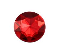 32 mm Rouge Ruby H103 ronde perles en acrylique arrière plat de haute qualité pro de qualité emballées individuellement - 6 pièces
