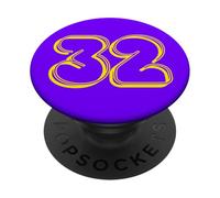 32 | Numéro 32 Trente Deux Un Nombre Magique PopSockets PopGrip Adhésif