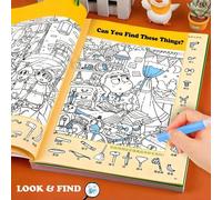 32 pages/livre Jeu de puzzle "Trouvez les différences" immersif : Cherchez plus de 100 œufs de Pâques illustrés, jouez avec les parents et les enfants pour développer les compétences de détection des 