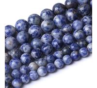 32 PCS 12MM Perles de Sodalite Naturelle Ronde Perles de Pierre Lâche pour la Fabrication de Bijoux Bricolage Énergie Pierre Guérison Power Bracelet 15 pouces