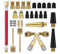 32 Pcs Adaptateur de Valve de Vélo, Adaptateur Valve Presta Pneu, Embout Pompe Velo DV/SV vers AV, Adaptateurs Presta vers Schrader, pour Voiture et Vélo Compresseur d'air à DV AV SV