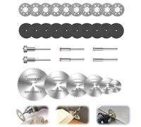 32 PCS Mini Disque Diamant à Tronçonner, Mini Lame de Scie Circulaire HSS, Disques de Coupe pour Dremel, HSS en Résine Lame Scie Circulaire avec 3mm Mandrin pour Bois, Métal, Plastique, Pierre, Verre
