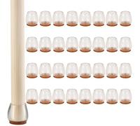 32 Pcs Protection Pied de Chaise, Patin de Chaise, Petit protège Pied de Chaise, pour Embouts de Pieds de Chaise, Patins en Feutre pour chaises, Reduire Le Bruit éviter Les Rayures, Transparent