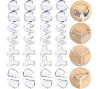 32 PCS Protections Coin de Table pour Bébé, GUYUWE Protege d'angle pour Meuble Sécurité Enfant Protege Angle de Table Protection pour Tables et Coins de Meubles-4 Formes