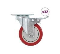 32 pcs Roulettes pivotantes 100 mm