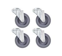 32 pcs Roulettes pivotantes à trou de boulon 75 mm