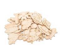 32 Pièces Décoration Suspendue en Bois Planètes Fusées | Bois Brut, Surface Lisse Prête à Peindre, pour Guirlandes et Étiquettes Présents
