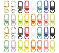 32 Pièces Fermoirs À Griffes De Homard En Métal Pour Anneaux De Porte-clés Longes Pivotantes Multicolores Gâchette Mousquetons Sangle Pour Sacs Bricolage Artisanat Fabrication De Bijoux Accessoires