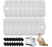 32 Pièces Filtre de Fontaine à Eau Petlibro pour Chat Emballé pour Fontaine à Eau pour Chat PLWF105/PLWF115/PLWF005,16 Cartouches...