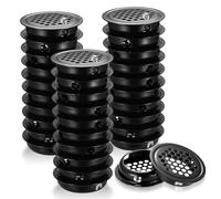 32 Pièces Grille de Ventilation en Acier Inoxydable, 35mm Trous de Maille de Ventilation Ronds, Couvercle de Grilles d'aération Rondes en Acier Inox pour Cuisine Salle de Bain Armoires Meubles