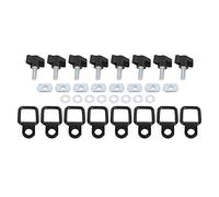 32 pièces Hard Top démontage rapide attache vis de serrage + écrou + rondelle + kit d'anneaux en D d'arrimage adapté pour M10 M8+hard top kit fixation