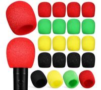 32 Pièces Housses Épaisses en Mousse pour Microphone, du Vent | Sponge Légère, Partage Hygiénique, pour Micros Portatifs, Conférence et Bars, Repérage Couleur Simple