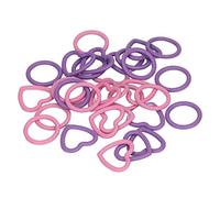 32 Pièces Marqueurs de Point 2 Couleurs Rose Violet Rond Coeur Anneaux pour Tricoter des Accessoires de Verrouillage Knitting Tools & Accessories