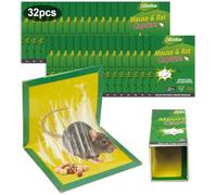 32 Pièces Piege a Souris Efficace Colle Souris Piege a Rat, Piege Attrape Souris Anti Souris Efficace Piège à Souris Anti Rongeur,Applicable pour la Cuisine et L'entrepôt