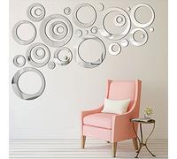 32 Pièces Réglage Miroir Acrylique Amovible Sticker Mural Decal Maison Décoration (Style 4)