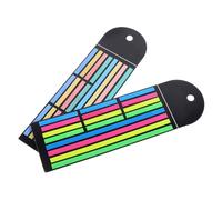 32 Pièces Ruban Fluorescent Amovible en Papier pour Notes et Documents | Base Transparente, Marquage Précis, sans Résidu Adhésif, Facile à Transporter, pour Recherches et Réunions