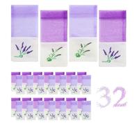 32 pièces Sacs de Lavande Sachet, Sacs vides Coton Violet de Gaze de Cordon pour la Lavande,Les épices et Les Herbes, Sachets de Parfum pour larmoire, Sac Cadeau pour arôme de Voiture