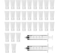 32 Pièces Tubes Vides Transparents,30ml Tube De Crème Vide Conteneurs Cosmétiques Rechargeable Flacon De Voyage Pour Lotion Échantillons De Shampooing.[K134]