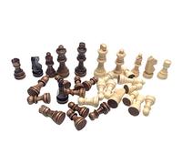 ＡＷＨＡＯ 32 Pions D'échecs En Plastique de 2 Pouces Accessoires de Jeu, Blanc+marron, 32 pièces