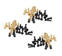 ＡＷＨＡＯ 32 Pions D'échecs En Plastique de 2 Pouces Accessoires de Jeu, Marron+nero, 96 pièces