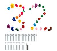 32 Poignées D'escalade-VEVOR-Des Poignées et un Kit D'installation, Idéales pour les Murs Rocheux Intérieurs et Extérieurs