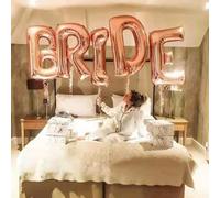 32 pouces Ballon Mariée à Être Décorations de Mariage Or Rose Argent Lettres Mariée Ballon en Feuille Douche de Mariée Enterrement de Vie de Jeune Fille Fournitures de Fête Taille UniquePET