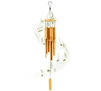 32 pouces Carillons éoliens d'extérieur,Carillons éoliens en bambou,Carillon à vent en bambou 6 tubes,Carillon à vent en bambou,Carillon éolien de pour jardin, convient aux jardins,patios et terrasses