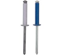 32 Rivets Aluminium Épanouis Blancs Et Bleus 4 X 20 Mm
