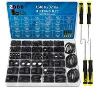 32 Taille 1540 Pcs O Anneaux Kit D'assortiment Métrique Nitrile Rubber Oring Ensemble Avec 4 Pick Pour L'automobile Pression De Robinet Rondelle De Plomberie Ou Réparation De Gaz Od 4 Mm-50 Mm