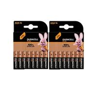 32 x Duracell AAA Plus Alcaline (2 ampoules de 16 batteries) 32 piles Mini stylet